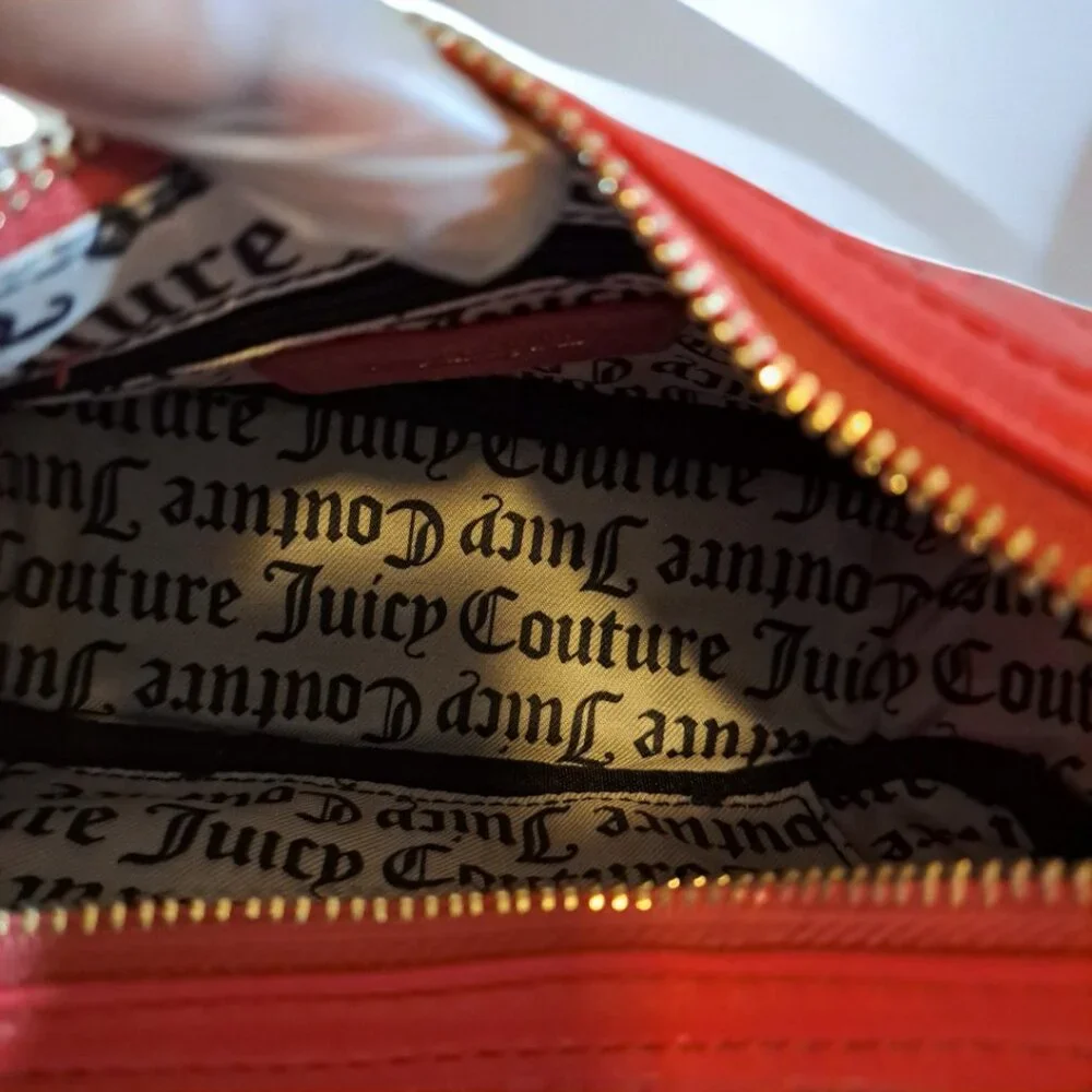 Juicy Couture Pink League HOBO Crossbody Bag with Pouch Red NWT